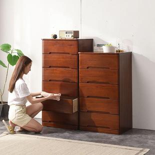 五室斗柜头斗橱实木纳制抽屉ERS式 夹缝收柜子储物柜卧客厅小床柜