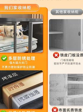 用储物柜橱QPK柜阳台靠墙一体置物架落地卧室家收柜防水防晒柜柜