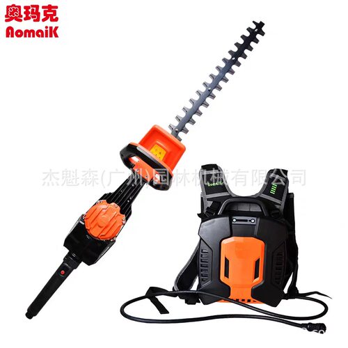 奥玛克AMK6010E电动绿篱机充电式锂电修剪机园林工具双刃修枝机