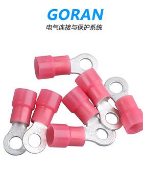 R鼻693NY圆形预绝缘端头1.5-6平方电铜线尼端龙绝缘线护套圆型冷