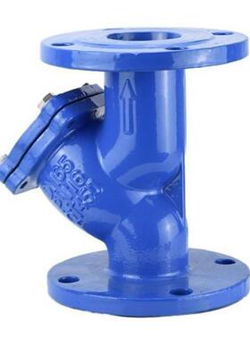 球墨铸Y型管式法兰过滤器GL41ULR液H16Q全径固分离过-滤铁器DN80