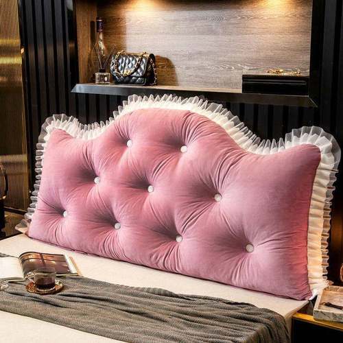 床头靠靠靠垫枕可爱RID公主背水晶绒靠双人大背榻榻米床头软包可