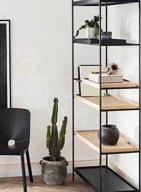 铁办公简易书架落艺地书多层置物架小本收纳架BEO室书柜