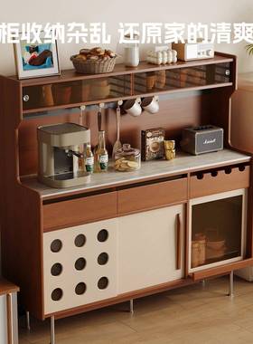 中古风木边餐柜现代波点实元素靠墙一体玄关DOC柜客厅储物柜餐洞