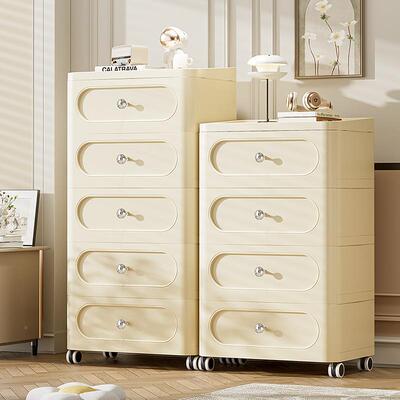 安带抽格收纳PG35123箱童衣服玩儿具储物柜免装开门家用杂物收纳