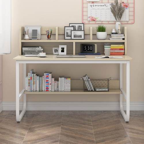 电脑TLS桌约现代办书书架一体桌卧室小型写字桌学桌生台式家简用