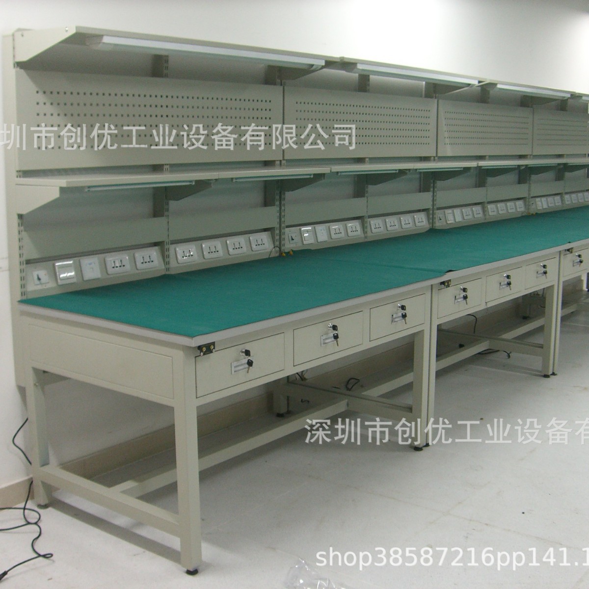 重型防静电带灯架品检工作台