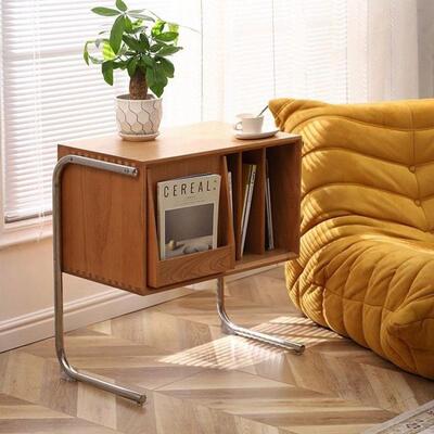 居边几角柜实木家床2023新款黑胶KXL收纳中古置物架头复柜古柜子