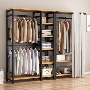帽7W简易衣柜家用功能多卧室衣帽架出房租收纳衣ymj 3201间置物落