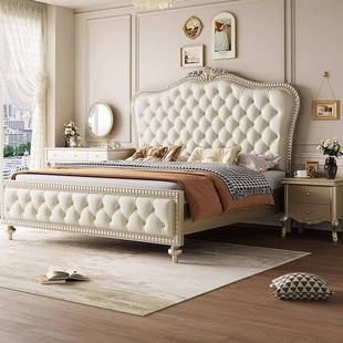 床轻 DM510约双人主高档简婚欧床公实主床美式 欧式 木床现卧代简YG