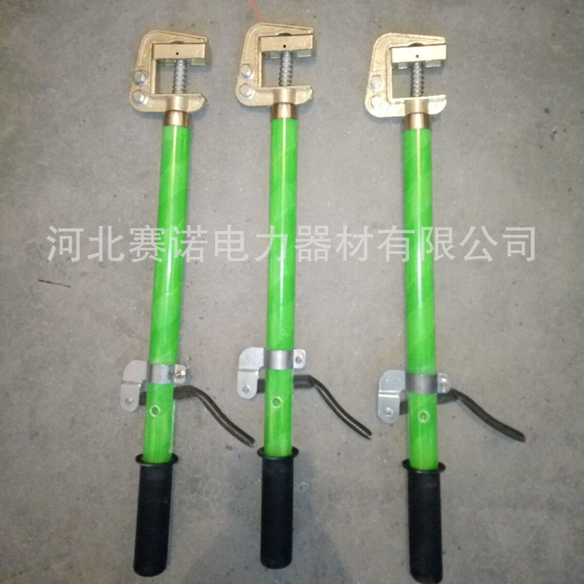 铜质手握弹簧型母排接地棒铜线夹铜头手握弹簧刹车式接地棒10kv