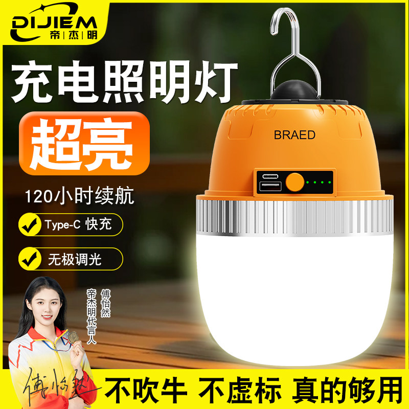 充电照明灯超长续航户外露营灯led家用停电应急夜市摆摊地摊灯泡