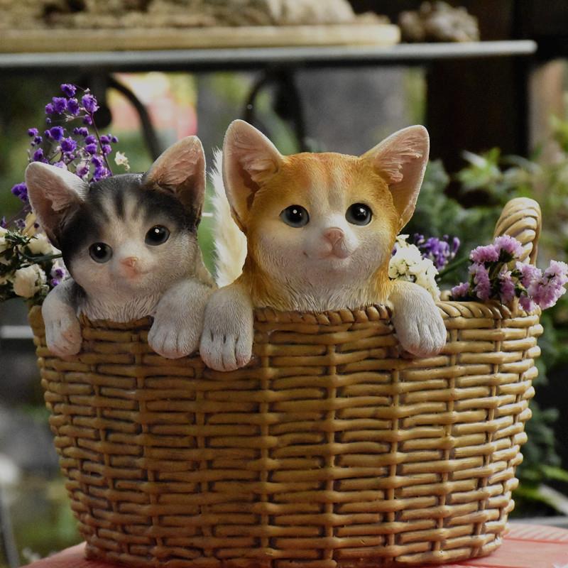 顶创可爱小猫钥匙收纳摆件家居客厅玄花关楼阳202128意台盆花园装