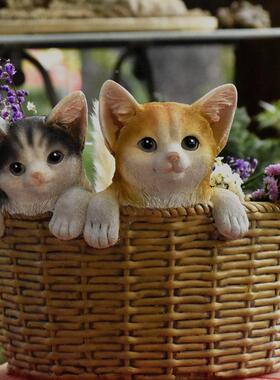 顶创可爱小猫钥匙收纳摆件家居客厅玄花关楼阳202128意台盆花园装