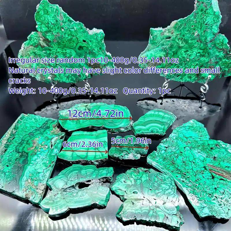 东原海品天然雀矿石孔石片装饰品摆F孔雀石件工艺热销厂