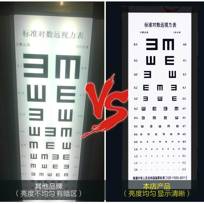对FDT数箱视力表灯标准家用幼5儿园5米2.ld遥控成人儿童测e视力灯
