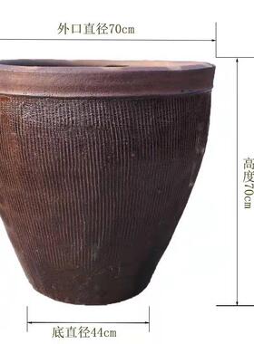 陶瓷水缸老菜式300斤容量粗陶腌米tb-43469缸鱼缸土陶水酿酒发酵