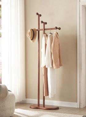 落地式实木用衣帽架实木家卧室客OYV厅物多功简约收纳置能衣架