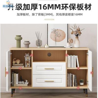 全实电柜网红家BJY视用户卧室客厅高档长木条柜高款轻奢储物柜小