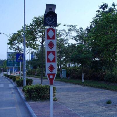 太阳能警柱爆闪道灯立柱LED交通SLZ230指示车辆分流路示安全警灯