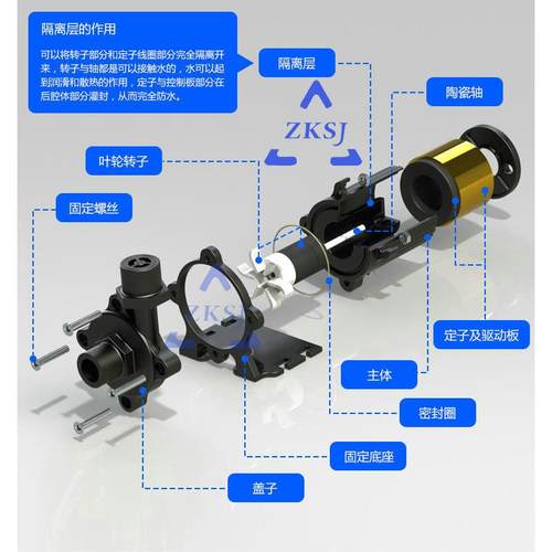12/2配4V型水陆两用直流微潜水泵用循环抽水过滤桶PGX家套水泵