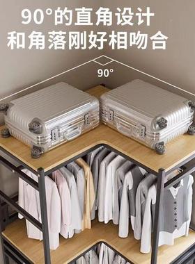 金属衣家用卧柜室租房全钢架加自粗加厚FDV出由组合落地简易转角