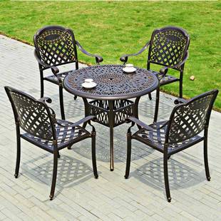 户外铸铝桌室外阳台属桌椅656别墅院酒店金休闲桌椅五件套庭组椅