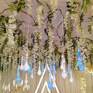 婚庆吊顶装 饰灯L灯ED 饰透景OPW明亚置克力水滴吊灯婚礼场布道具装