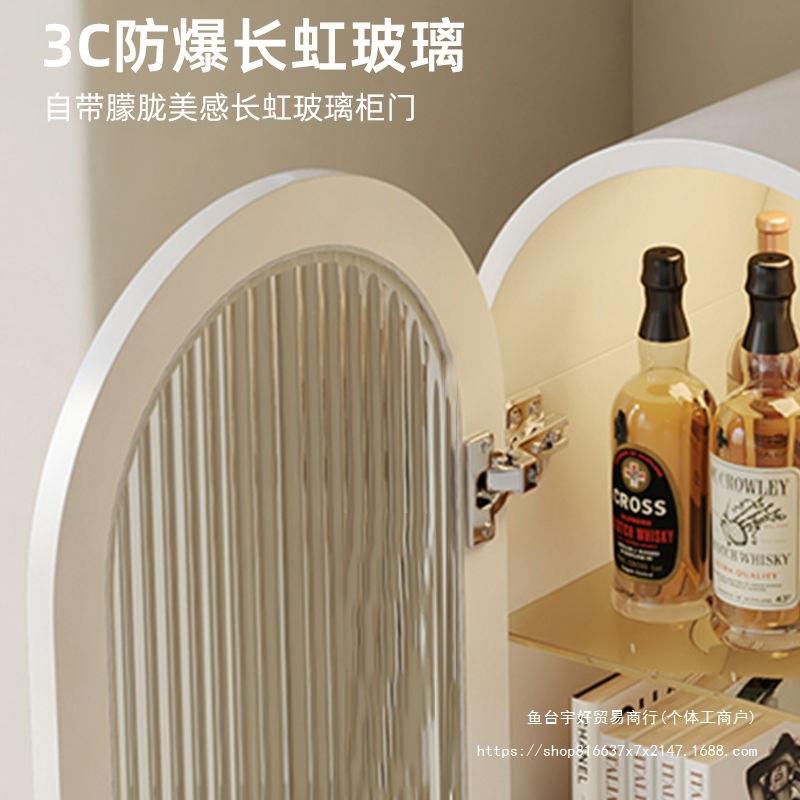 家用茶几电视色柜合一体落组地客厅轻奢YSL白电视法式奶油风电柜