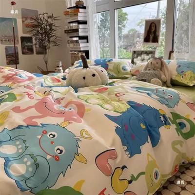 宿四件套纯棉00被套罩舍床上三床F9SMM65件套1笠被子床单床品用品