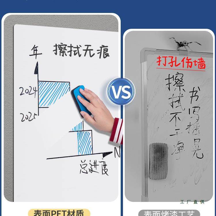磁性板墙贴552可移除办公展示板记事挂墙上磁性白贴板玻室璃留言