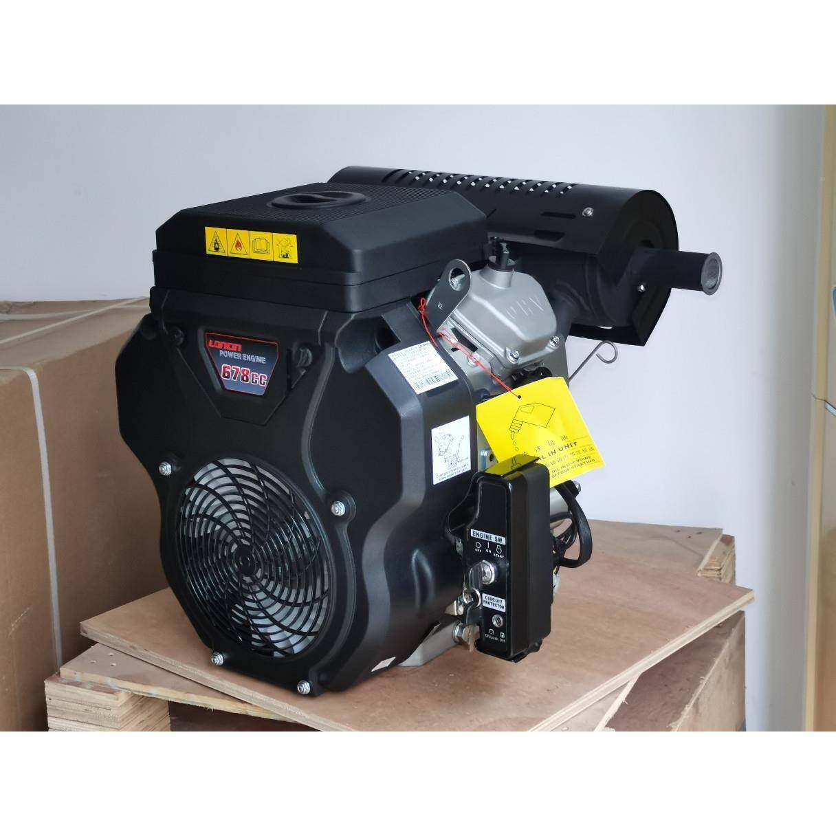 重庆隆鑫loncin678cc双缸汽7油5动机LC2V8FD-2发，678cc平键2.4MM