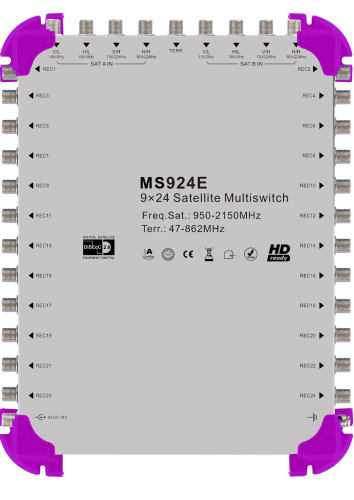 佳敏电子  MS924E  电视信号九进二十四开关终端型多路开关