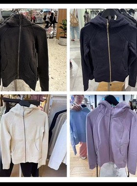 lululemon/露露乐蒙 Scuba系列加绒连帽修身休闲全拉链外套女卫衣