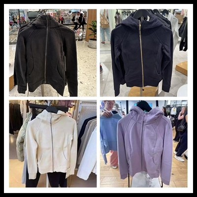 露露乐蒙加绒连帽全拉链卫衣女款