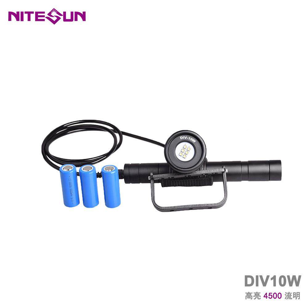 款DV10W潜I水摄影米补光电筒30W手大功率DIV10W防水150IPX8潜主灯