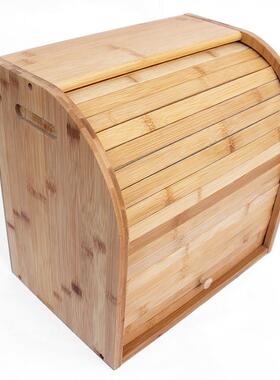 直销竹面制包箱天然楠竹储制蓄箱厨房客双76690层厅收纳盒防尘箱