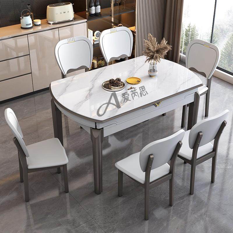 岩板餐桌椅家用吃子饭桌子实木餐椅桌可105缩折叠南康伸家具,商业/办公家具,餐桌椅系列,淘宝优惠券,粉丝福利购,淘宝优惠卷