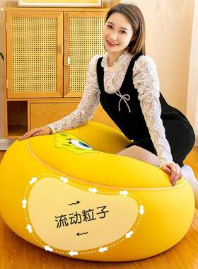 懒人人沙发豆YYR袋可躺可网红充沙发儿童卡通睡颗粒填阳台单人懒