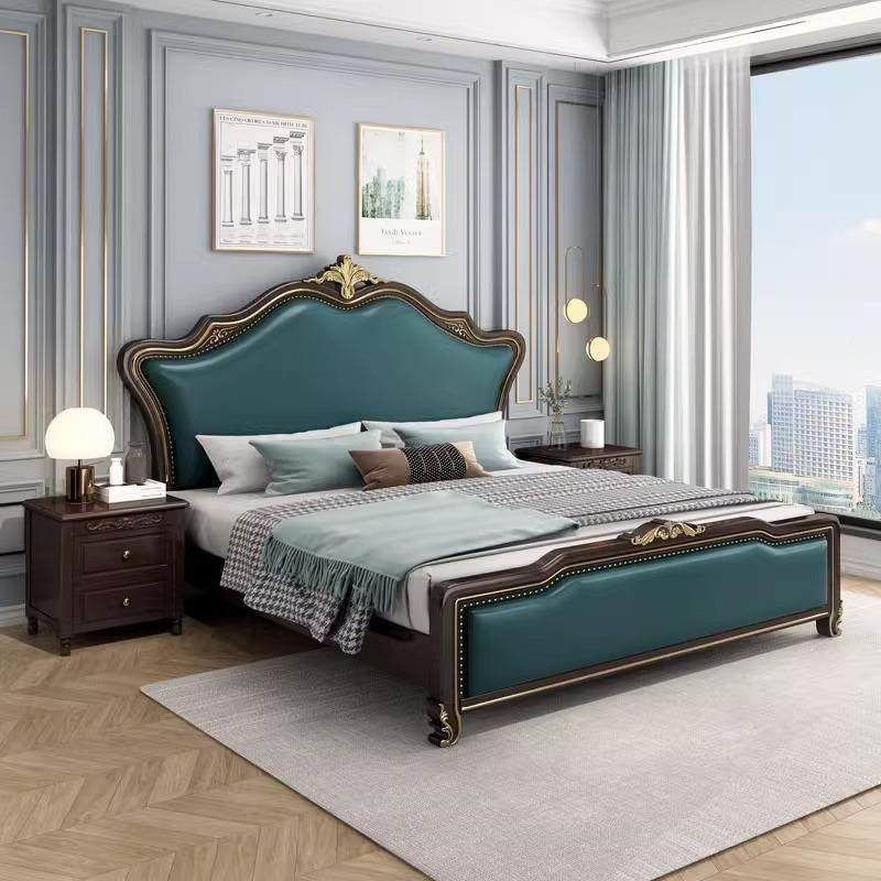 美式实木床TWHT921轻奢豪1.8米主卧人床双现代简约华软靠婚床储物