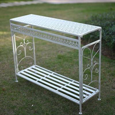 现代盆简约长条双层方形架户铁艺外花6.48小花园别墅植物花花架庭