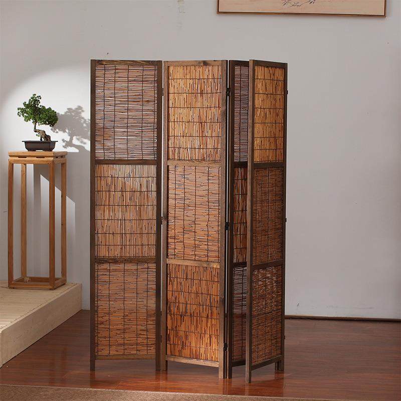 简BYJ-087易村屏风隔断客厅折叠移动折屏简约现饰代复古风乡美式