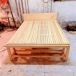 传棕QIF绷床棚棕床头架子原木实木老款绷子床手架统工农村老式架