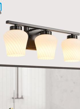 新款镜灯美镜前柜专MD221104用浴室灯创意白式奶玻璃灯罩电镀壁灯