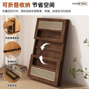 实几飘窗小桌子可折叠茶几家用阳台榻茶榻米木桌炕卧室床上无品牌