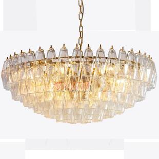 式穆计拉诺吊中古风设师样板房客67厅法餐厅灯卧室梅花玻璃吊灯