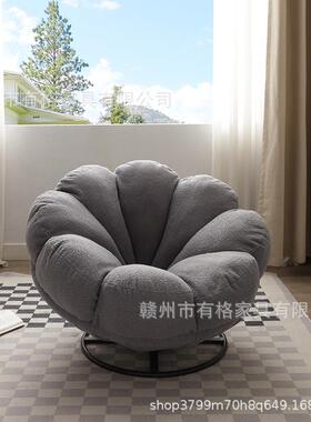花瓣懒人阳沙可躺可睡客厅小沙发舒WNX旋转椅台卧室单人适发休闲