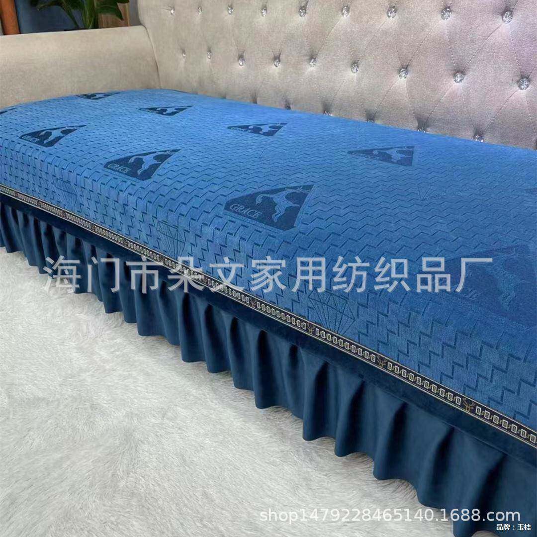 四季通用欧罩式加厚雪沙尼尔发坐垫沙现代简约布艺发套巾HJO直销