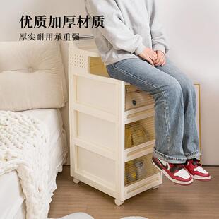床简易床头柜替代塑料小推FJJ车租小型桌加厚收纳出品房边柜子置