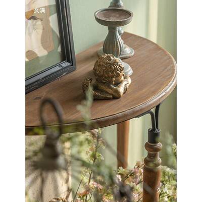 式复古做边几旧具客厅角几小桌子桌子A2388小边几法美式复具家边